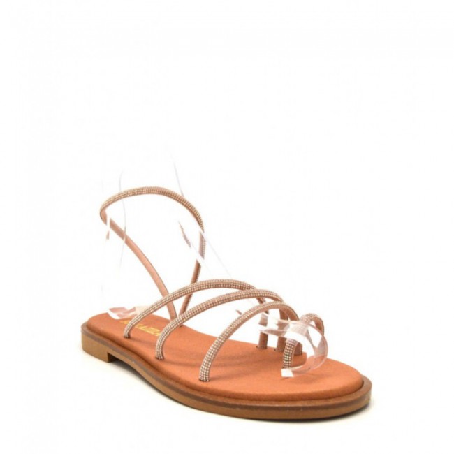 ΓΥΝΑΙΚΕΙΟ FLAT ΠΕΔΙΛΟ RAGAZZA ΔΕΡΜΑ ΧΑΛΚΟΣ ΣΤΡΑΣ 01122-XALCO