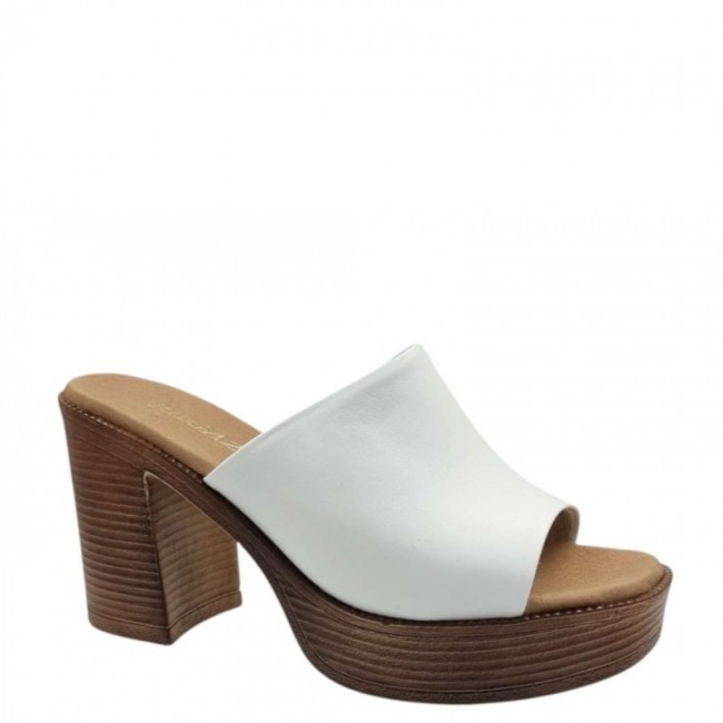 ΓΥΝΑΙΚΕΙΟ ΠΕΔΙΛΟ MULES RAGAZZA ΔΕΡΜΑ ΛΕΥΚΟ 0920-WHITE
