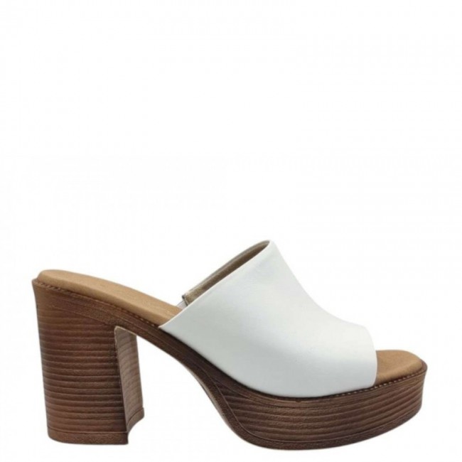 ΓΥΝΑΙΚΕΙΟ ΠΕΔΙΛΟ MULES RAGAZZA ΔΕΡΜΑ ΛΕΥΚΟ 0920-WHITE