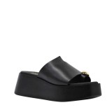 ΓΥΝΑΙΚΕΙΑ FLATFORMS RAGAZZA ΔΕΡΜΑ ΜΑΥΡΟ ΧΡΥΣΟ ΚΟΥΜΠΙ 01215-BLACK