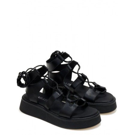 ΓΥΝΑΙΚΕΙΟ FLATFORM ΠΕΔΙΛΟ RAGAZZA ΔΕΡΜΑ ΜΑΥΡΟ 01230-BLACK