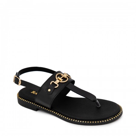 ΓΥΝΑΙΚΕΙΟ FLAT ΠΕΔΙΛΟ RAGAZZA ΔΕΡΜΑ ΜΑΥΡΟ 01070-BLACK